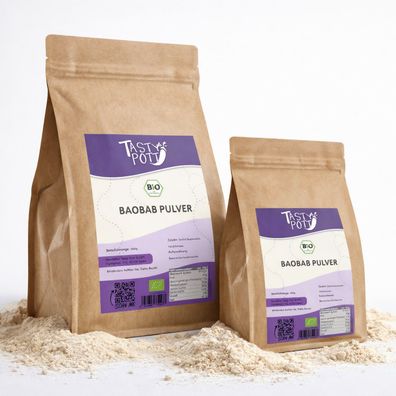 Tasty Pott Bio Baobab Pulver - im Beutel