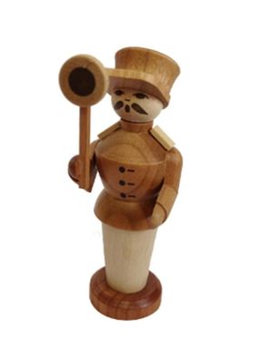 Miniaturfigur Bahnvorsteher natur Höhe=7cm NEU Seiffen Erzgebirge Dekoration Hol