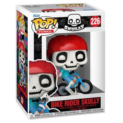 POP-Figur Skully auf Fahrrad, Fahrer Skully