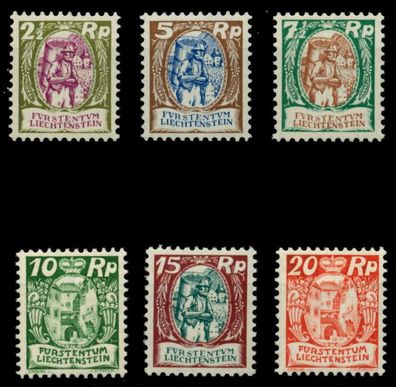 Liechtenstein 1925 Nr 65-70 postfrisch X6A8A62