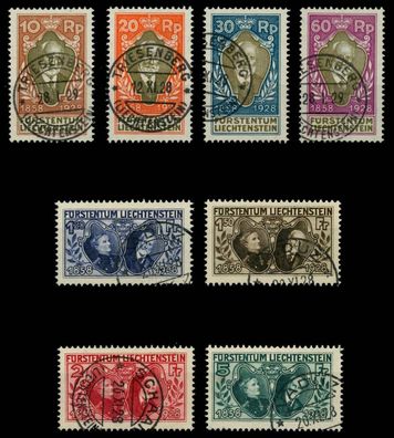 Liechtenstein 1928 Nr 82-89 gestempelt zentrisch X6A8DBE