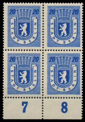 SBZ BERL. Brandenb. Nr 6Awbz postfrisch Viererblock URA X81017A