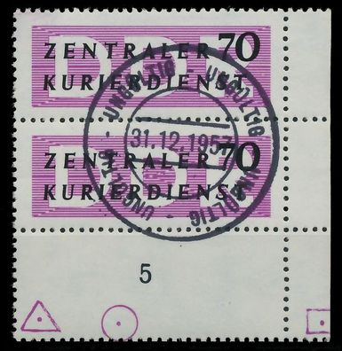 DDR DIENST Verwaltungspost-a ZKD Nr 9L gestempelt SENKR X1D2952