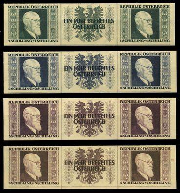 ÖSTERR. 1946 Nr 772B 775B-WZ postfrisch aus Rennerblock X1E8C1A