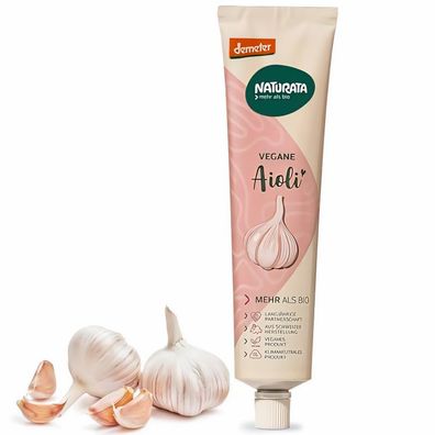 Naturata Vegane Aioli - demeter - Tube 190ml | Knoblauch-Creme ohne Ei - 190.0ml