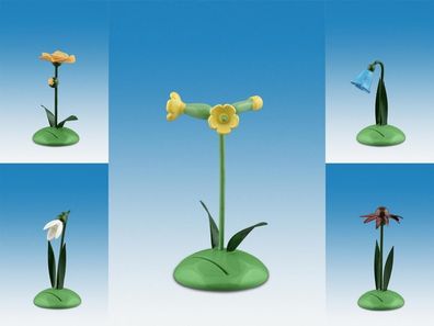 Tischdekoration Tischkartenhalter mit Blumen 5-teilig Höhe 7cm NEU Geburtstag Ge