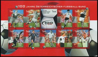 Österreich BLOCK Kleinbogen Nr 2460-2469 gestempelt KLEI X2275B6