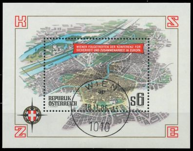 Österreich BLOCK Kleinbogen Block 8 zentrisch gestempelt X2EE3EA