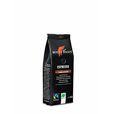 Mount Hagen bio & fair Espresso ganze Bohne, 250g 250g (1er Pack) - 250.0g