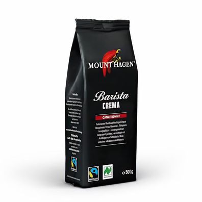 Mount Hagen bio & fair Barista Crema, ganze Bohne, 500g - 500.0g