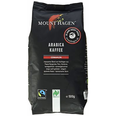 Mount Hagen bio & fair Arabica Kaffee gemahlen 500g - 500.0g