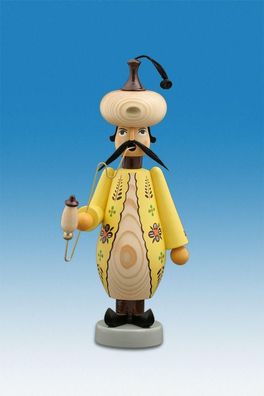 Räucherfigur Türke Gelb Höhe 23cm NEU Räuchermann Rauchmann Räucherkerze Rauchen