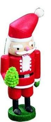 Nussknacker Weihnachtsmann mit Baum Höhe= 8cm NEU Weihnachten Seiffen Nutcracker