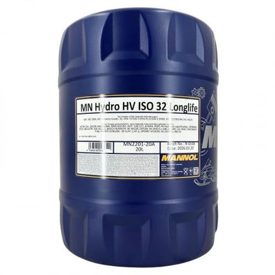 Mannol Hydro HV ISO 32 Longlife 20 Liter