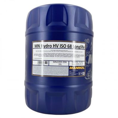 Mannol Hydro HV ISO 68 Longlife 20 Liter