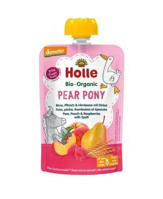 3x Holle Pear Pony - Birne, Pfirsich & Himbeere mit Dinkel 100g