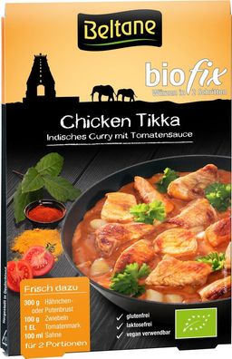 3x Beltane Beltane Biofix Chicken Tikka, vegan, glutenfrei, lactosefrei 25,1g