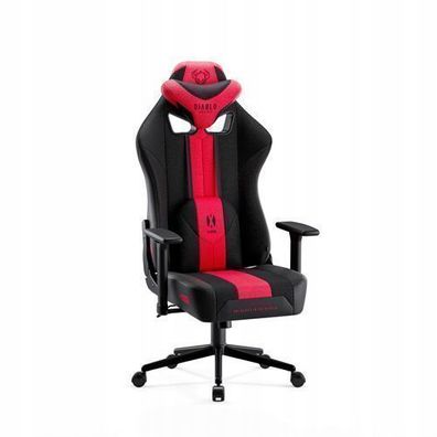 Diablo X-Player Gaming Stuhl Bürostuhl Schreibtischstuhl Karminrot-Anthrazit, Small