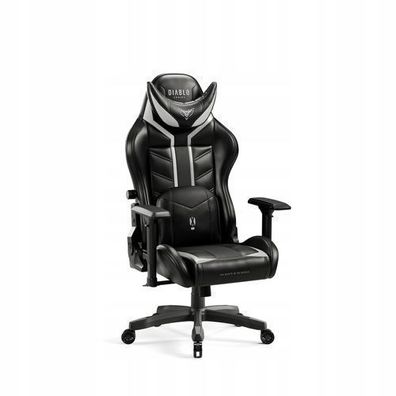 Diablo X-Ray Gaming Stuhl Bürostuhl Schreibtischstuhl schwarz-Weiß, Größe Small