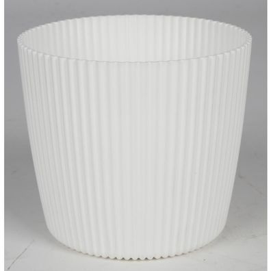 10x BURI Übertopf Milly 15cm Rillen Kunststoff Blumenkübel Pflanze Kräutergefäß