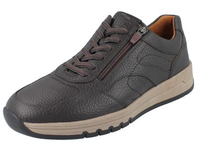 Waldläufer H-Anton Herren Schnürschuhe braun Glattleder