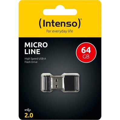 Intenso Usb 64Gb Micro Line 2.0 Black