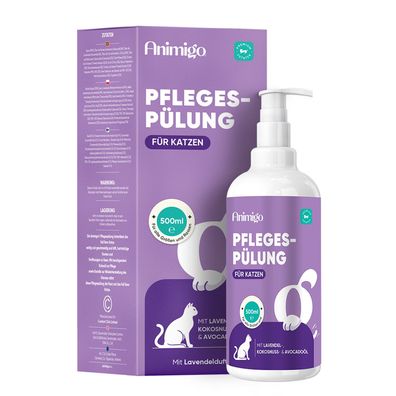 Animigo Pflege-Conditioner für Katzen - Nährender Katzenbalsam - 500 ml