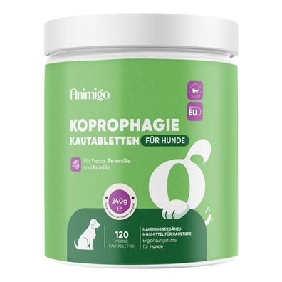 animigo Koprophagie weiche Kautabletten für Hunde -120 Soft Chews