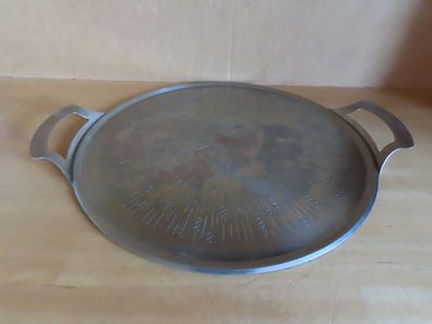 Kuchenplatte Tortenplatte Metall silbern mit Muster ca. 30 cm Ø