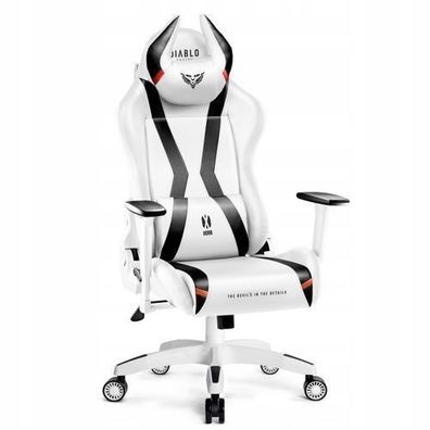 Diablo X-Horn Gaming Stuhl Bürostuhl Schreibtischstuhl Weiß, Größe King