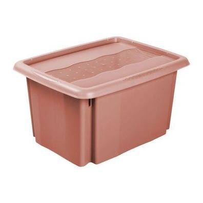 Aufbewahrungsbox Deckel Kunststoffbox Stapelbar keeeper 45L Organizer Box Rot