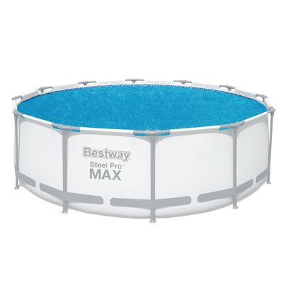 PE-Solarabdeckplane passend für 366 cm und 396 cm Pools, blau, rund