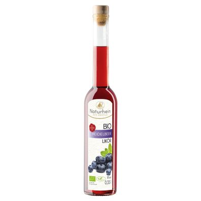Bio Heidelbeerlikör 0,35l 18% Vol. Blaubeerlikör 20% Fruchtsaft vegan handgemacht