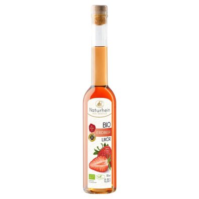 Bio Erdbeerlikör 0,35l 18% Vol. Erdbeer Likör 20% Fruchtsaft vegan handgemacht