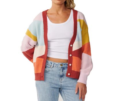 RIP CURL Women Cardigan Surf Revival Jacquard Cardi multico