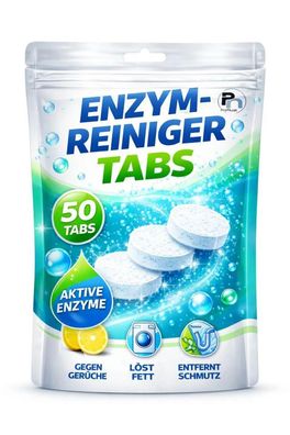 50 St. Enzymreiniger Tabs Geruchsneutralisierer mit Mikroorganismen Geruchsentferner