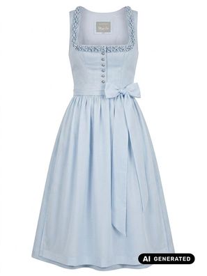 Dirndl Blue Belle 70cm Länge hellblau