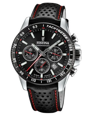 Festina Herrenuhr Chronograph Schwarz/Rot F20561/4