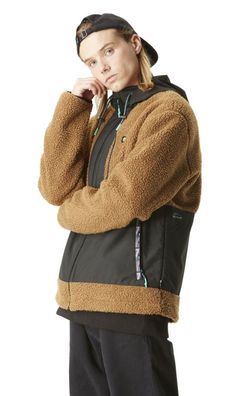 Picture Fleece Jacke Pemberton zip Fleece chocolate-black