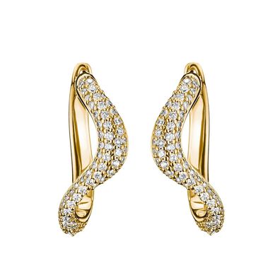 Thomas Sabo Schmuck Damen-Creolen Ohrringe in Wellenform mit Zirkonia CR765-M01-14