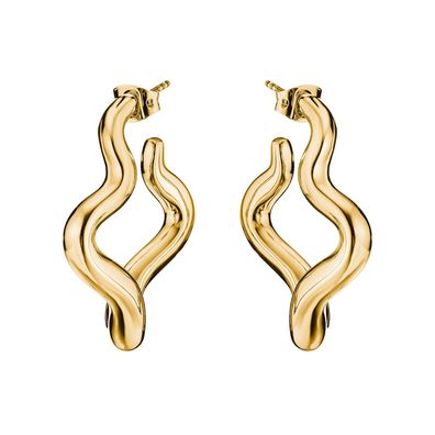 Thomas Sabo Schmuck Damen-Ohrringe Creolen in Wellenform Vergoldet CR771-M01-39