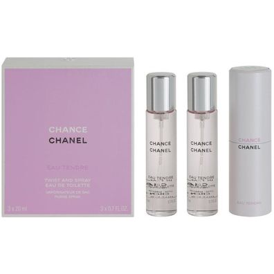 Chance Eau Tendre Eau de Toilette 3x20ml für Frauen nachfüllbare Flasche