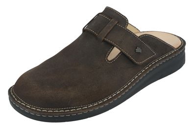 FINN Comfort Petare Herren Clog dunkelbraun Nubukleder