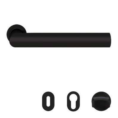 Karcher Mini Türdrücker-Rosetten-Garnitur ER28 Rhodos Kosmos Schwarz Türgriff