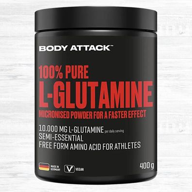 Body Attack 100% Pure L-Glutamine 400g Dose