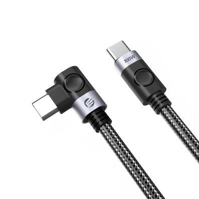 ORICO C2CW USB-C 100W PD Schnellladekabel Winkelstecker 1 m Schwarz