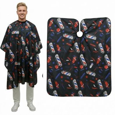 Friseurumhang für Friseure, groß, 140×155 cm, mit Klammer/Schließe