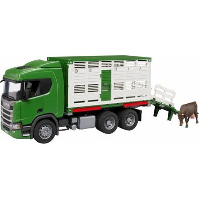 Spielzeugauto Scania Super 560R Tiertransport-LKW mit 1 Rind