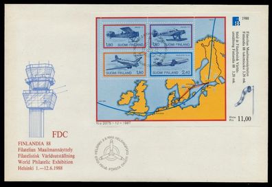 Finnland Block 4 BRIEF FDC X9117BA