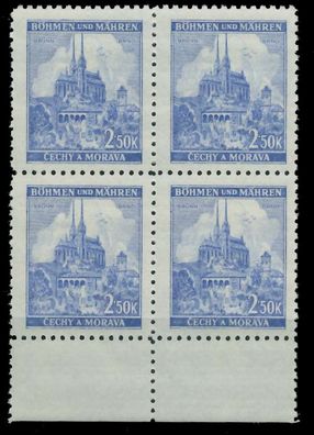 BÖHMEN MÄHREN 1941 Nr 71b postfrisch Viererblock URA X8285B6